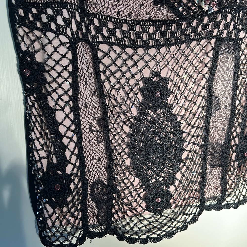Vintage Dolce Cabo Beautifully Beaded Crop Top - Picture 3 of 10